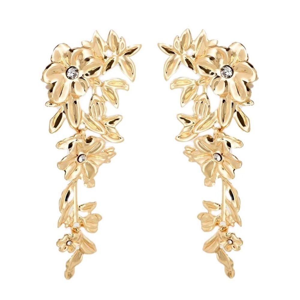 Flower drop earrings N184